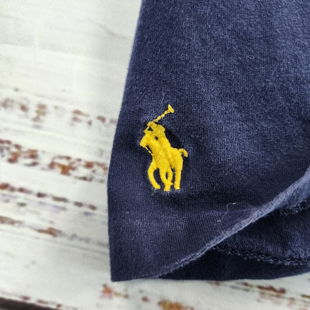 Polo Ralph Lauren Mens XXL Classic Fit Navy T-Shirt Multicolor Plaid Logo Pony - Picture 4 of 8